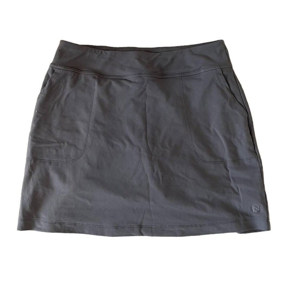 Footjoy FJ Straight Pencil Skirt Women's Medium Gray Pull-On Elastic Waist Stret